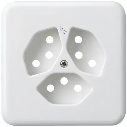 Plaque de recouvrement IS 3×type 13/1 basico blanc avec sécurité enfants 