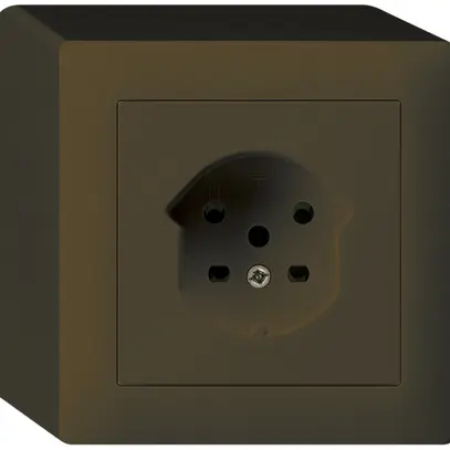 Prise AP kallysto T15 brun bornes à vis 