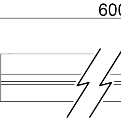 Luminaire linéaire LED Sylvania SYLPIPE interrupt. 8W 950lm 3000K 600mm blanc 
