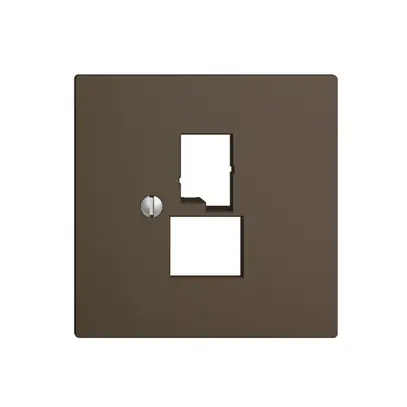 Placca frontale EDIZIOdue coffee per presa DSL a banda larga 