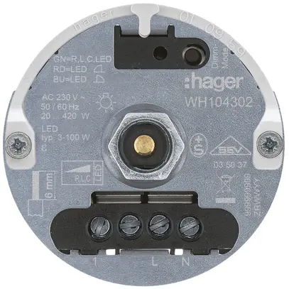 Inserto per variatore rotativo universale Hager 20…400W/VA 