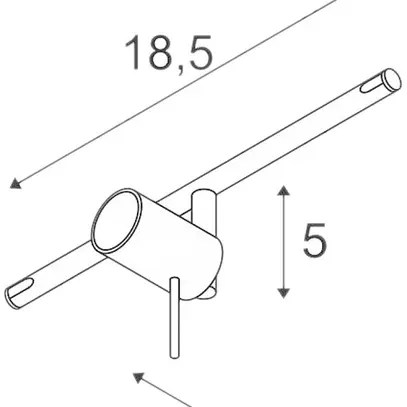 Lampada per corda SLV SYROS per TENSEO, GX5.3 50W IP20 cromo 