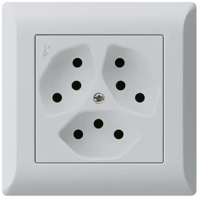 Prise ENC kallysto.line 3×T13/1S gris clair 