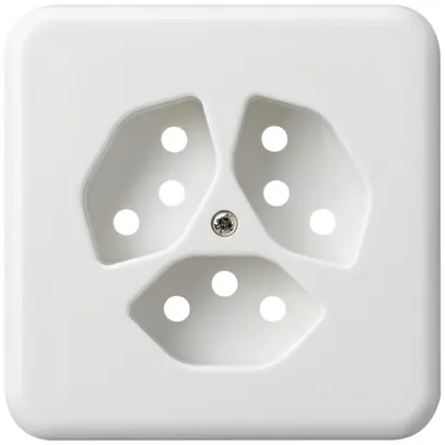 Plaque de recouvrement IS 3×type 13 basico blanc avec sécurité enfants 