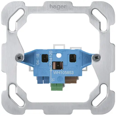 Inserto presa Hager T13/23 con morsetti innestabili con piastra di fissaggio 