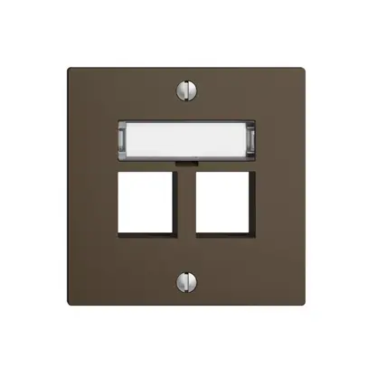 Montageset EDIZIOdue F, Geradeauslass, für 2×Keystone, coffee 