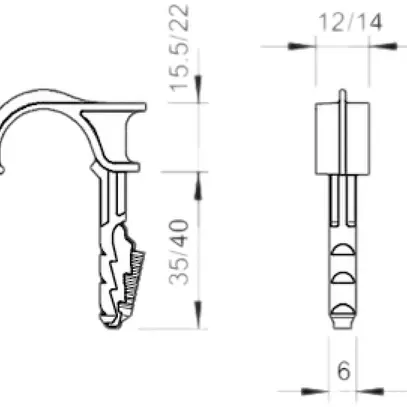 Bride enfichable Bettermann simple Ø22…30mm gris 