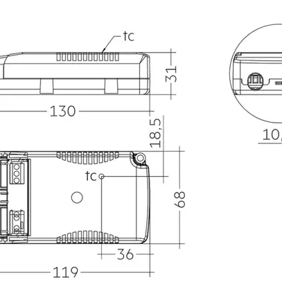 Convertitore LED ADVANCED LCA 44W 700…1050mA flexC PH-C SR ADV 