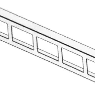 Panneau Hager FLF 2UH gris 