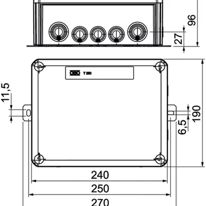Scatola di derivazione Bettermann E30-E90 informatica 24×4mm² 240×190×95mm ar 