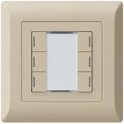 Poussoir ENC kallysto.line KNX 6×LED RGB s/e-link beige 