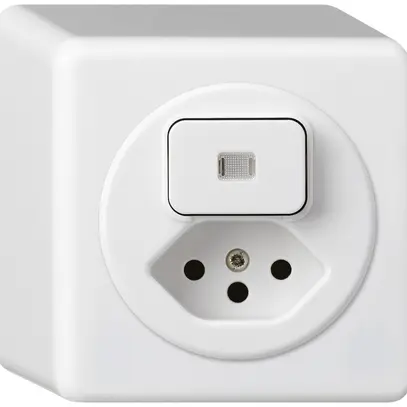 Combinazione luminosa AP basico AR/1L+tipo 13 bianco 