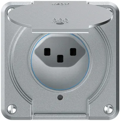 Presa robusto 1×tipo 23 luminoso IP55 alluminio 