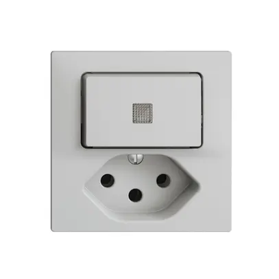 Combinazione lum.A-R/1L+T13 EDIZIOdue grigio chiaro, con lente, LED giallo 