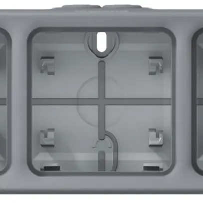 AP-Gehäuse PLEXO 1×3 grau 