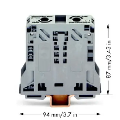 Borne de passage WAGO 2L 50mm² gris 