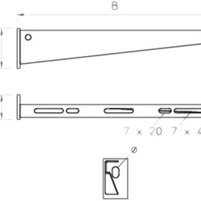 Braccio per muro/palo Bettermann AW 15 31 G 310mm zincata 