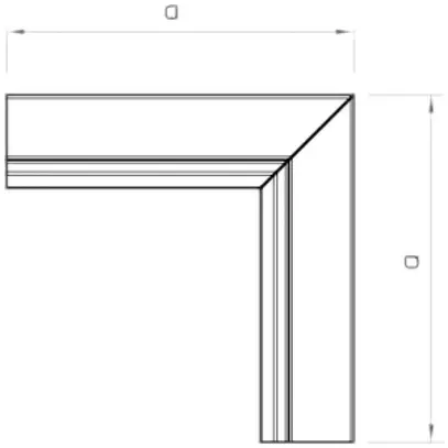 Angle intérieur Bettermann LKM 60×60mm zingué 