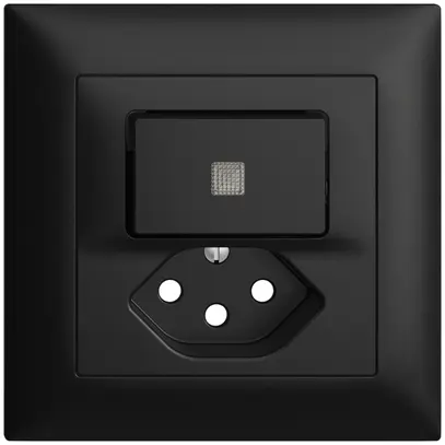 Kit frontal ENC EDIZIOdue noir 88×88mm T13, lentille, 