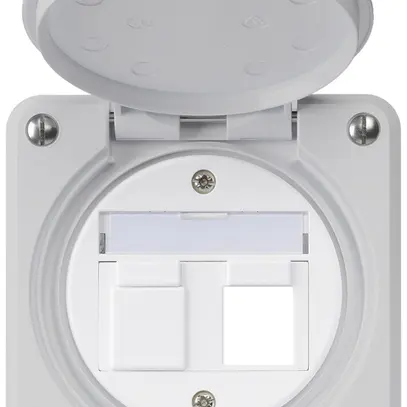 Kit de montage ENC robusto IP55 plat gris pour 2×Keystone 