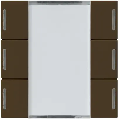 Kit frontal Hager kallysto 6×KNX LED systemlink/easylink brun 