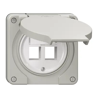 Kit de montage Feller Keystone N.CO, pour sortie droite, double, gris clair 