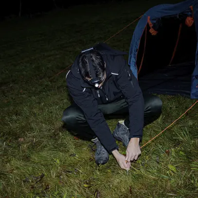 Lampada frontale LED LuxPremium KL250AF 250lmIP44 1×18650accu USB 75mm ma.sin ne 