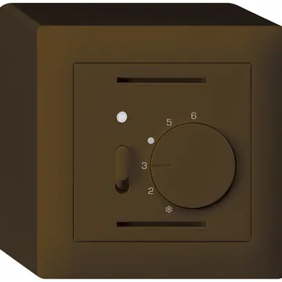 Termostato ambiente AP kallysto marrone con interruttore 