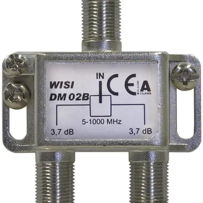 Répartiteur F WISI DM02B 2 fois 3.7dB 5…1000MHz 