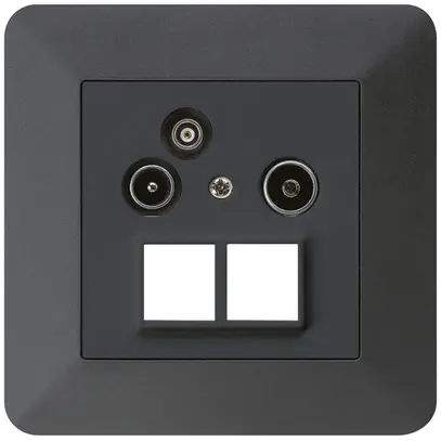 UP-Antennendose R/TV-Daten HMS kallysto.trend 19dB schwarz 