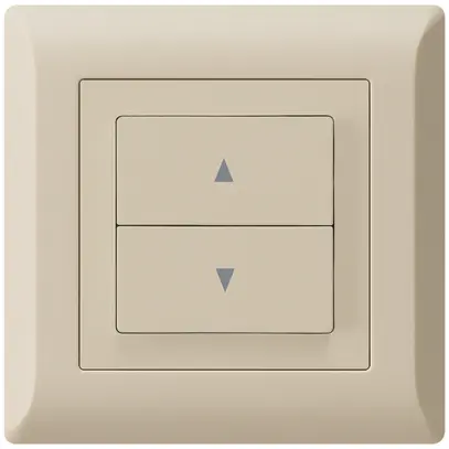 Poussoir pour stores ENC kallysto.line avec 2 touches beige bornes enfichables 