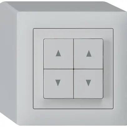 Interruttore per tappar.AP kallysto grigio chiaro con 4 tasti 
