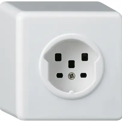 Prise AP basico T25 blanc bornes à vis 