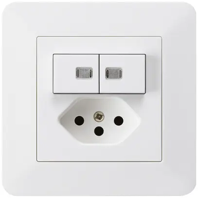 Combinazione luminosa INC 1/3+3/1P+T13 bianco kallysto.trend 2 lenti 