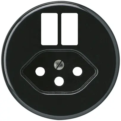 Disque frontal basico H p.prise 2×USB & type 13 noir 