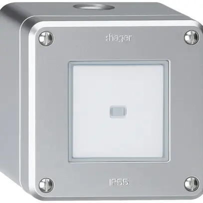 Contatto pulsante AP robusto IP55 alluminio illuminato 