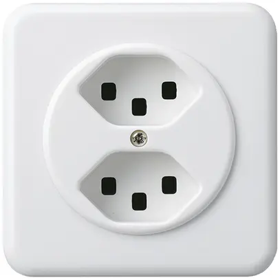 Presa INC basico 2×tipo 23 bianco con morsetti innest. 