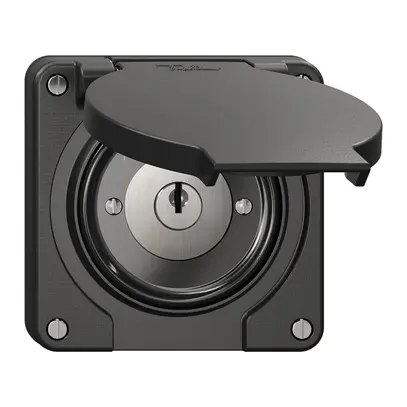 Contatto rotativo NEVO N.CO con serratura&2 chiavi, KS, 1->0<-2, nero 