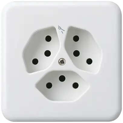 Prise ENC basico 3×type 13S blanc pour BOMI 