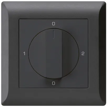 Interruttore rotativo INC kallysto.line 2/1L nero con manopola 