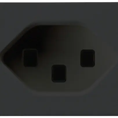 Presa INS FLF Hager tipo 23 nero con morsetti a innesto 