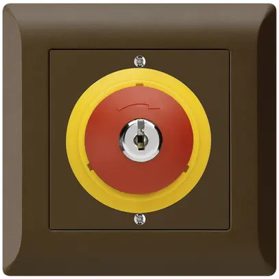 Contact pivotant à clé ENC kallysto.line ARRÊT D'URGENCE brun 