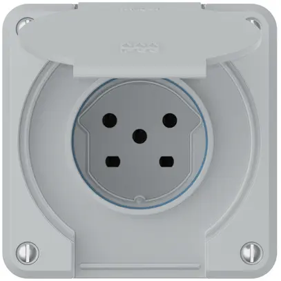 Presa INC robusto 1×tipo 15 IP55 grigio chiaro 