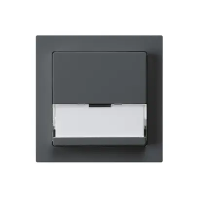 Poussoir de sonnerie ENC avec porte-étiquette A/1L kallysto anthracite 
