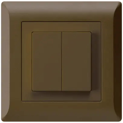 Pulsante INC kallysto.line 2×A-R/1P marrone 