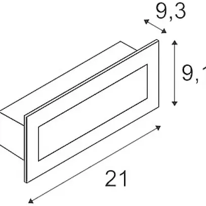 Lpda a muro LED INS BRICK, 9W 950lm 3000K simmetrico IP65 acciaio pregiato 
