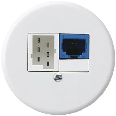 Einsatz zu UP-Dose DSL basico 1×RJ45/1×t+T weiss 