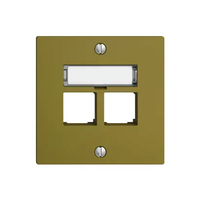 Kit de montage S-One EDIZIOdue F pour 2×RJ45 droite, olive 