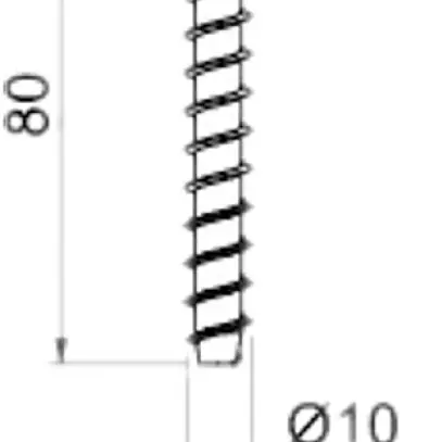 Goujon à visser coupe feu Bettermann SW 13 10×80mm acier galvanique zingué 