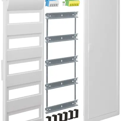 Kit de montage Hager volta avec cadre/porte 5-rangées 